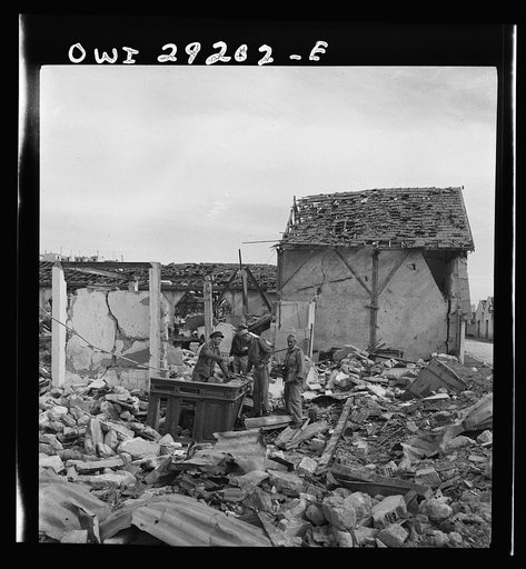 Untitled photo, possibly related to: Some of the devastation around Tunis after the Allies delivered the knockout blow