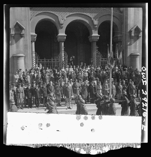 Tunis, Tunisia. Allied troops entering the city