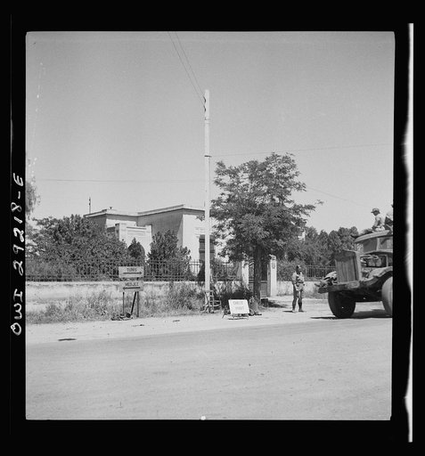 Tunis, Tunisia. Allied troops entering the city