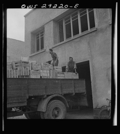 Tunis, Tunisia. Allied troops entering the city