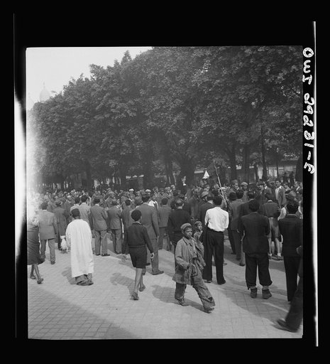 Tunis, Tunisia. Allied troops entering the city