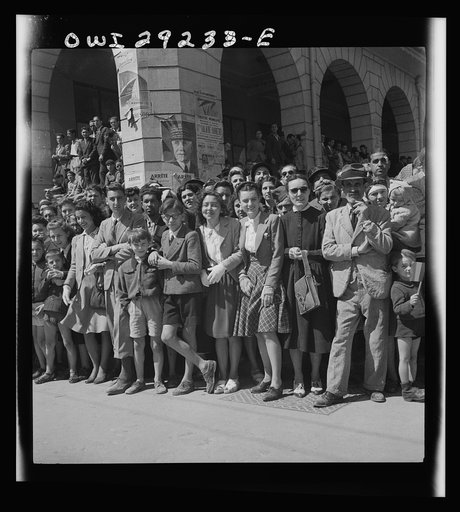 Tunis, Tunisia. Allied troops entering the city