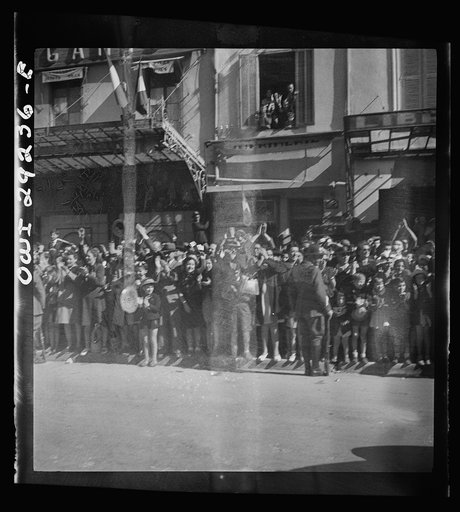 Untitled photo, possibly related to: Tunis, Tunisia. Allied troops entering the city