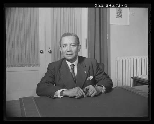 Edwin Barclay, President of Liberia. His Excellency, Edwin Barclay, President of the Republic of Liberia, is shown at a desk in historic Blair House, Washington, D.C. following a press conference on May 27, 1943.