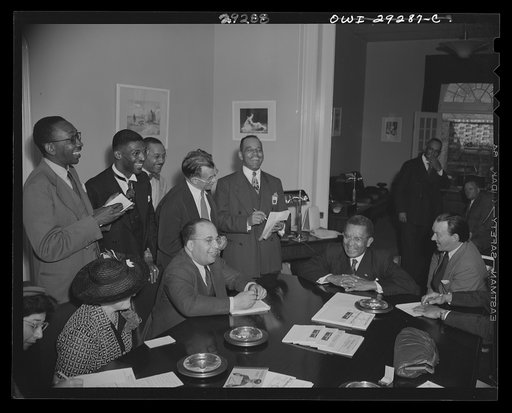 Untitled photo, possibly related to: Liberian president holds Blair House press conference. His Excellency, Edwin Barclay, President of the Republic of Liberia, talked readily and easily about the strategic positions of his country and the potentialities of its rubber industry in a press conference 