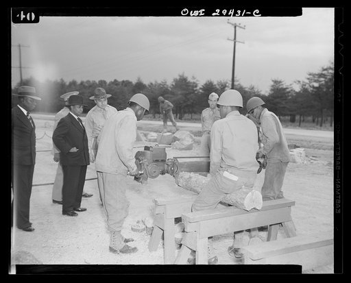 Untitled photo, possibly related to: Liberian presidential party visits Fort Belvoir. Two twenty-one gun salutes, a regimental review and a luncheon with the commanding officers were tendered His Excellency, Edwin Barclay, President of the Republic of Liberia, when he visited Fort Belvoir, Virginia 