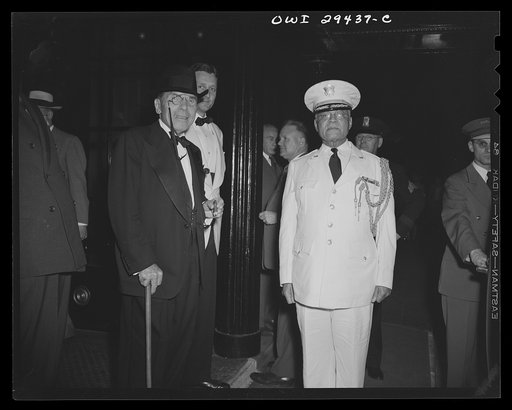 Untitled photo, possibly related to: Attended state dinner for the President of Liberia. Cordell Hull, United States Secretary of State, tendered a dinner for His Excellency, Edwin Barclay, President of the Republic of Liberia, Thursday, May 27th at the Hotel Carlton in Washington, D.C. Shown leavin