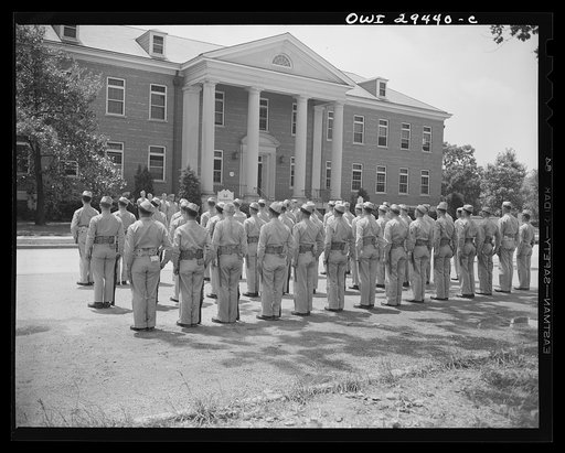 Untitled photo, possibly related to: Liberian presidential party visits Fort Belvoir. Two twenty-one gun salutes, a regimental review and a luncheon with the commanding officers were tendered His Excellency, Edwin Barclay, President of the Republic of Liberia, when he visited Fort Belvoir, Virginia,