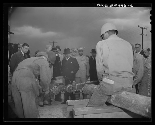 Untitled photo, possibly related to: Liberian presidential party visits Fort Belvoir. Two twenty-one gun salutes, a regimental review and a luncheon with the commanding officers were tendered His Excellency, Edwin Barclay, President of the Republic of Liberia, when he visited Fort Belvoir, Virginia 
