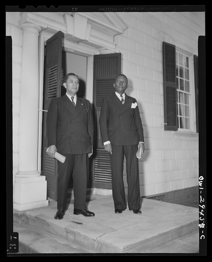 Untitled photo, possibly related to: President of Liberia honors nation's founder. His Excellency, Edwin M. Barclay, President of the Republic of Liberia, paid tribute to this nation's founder Saturday, May 29, 1943 when he journeyed to Mount Vernon, Virginia, to place a wreath on the tomb of George