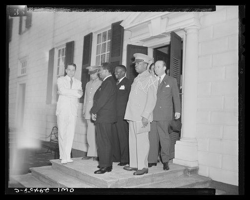 Untitled photo, possibly related to: President of Liberia honors nation's founder. His Excellency, Edwin M. Barclay, President of the Republic of Liberia, paid tribute to this nation's founder Saturday, May 29, 1943 when he journeyed to Mount Vernon, Virginia, to place a wreath on the tomb of George