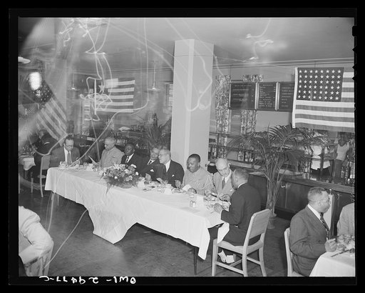 Untitled photo, possibly related to: Luncheon for Liberian Presidential party. His Excellency, Edwin Barclay, President of the Republic of Liberia, was feted by Negro civic, social, professional and educational leaders Saturday, May 29, 1943 at a luncheon at the Lucy Diggs Slowe Hall in Washington, 