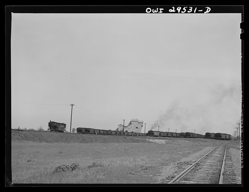 Untitled photo, possibly related to: Sandusky, Ohio. Trains being made up in the classification yard to go to the Pennsylvania Railroad docks for loading into lake freighters