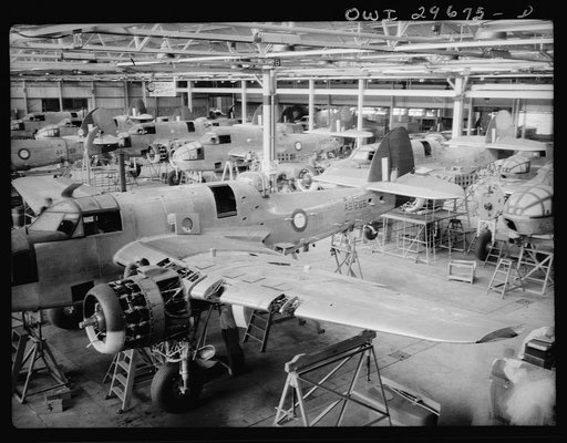 Untitled photo, possibly related to: Melbourne, Australia. Beaufort torpedo bomber final assembly plant. General view of the final assembly plant