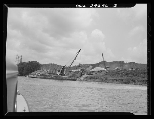 Institute (vicinity), West Virginia. A gravel pit on the Kanawha River