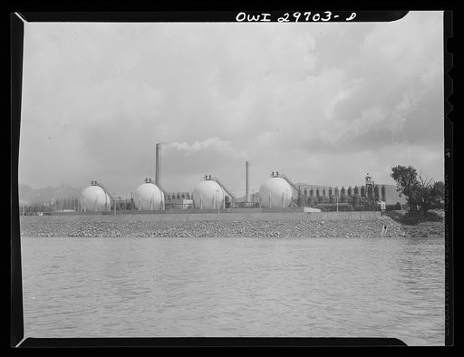 Institute, West Virginia. Gas chambers at a synthetic rubber plant on the Kanawha River