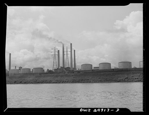 Charleston (vicinity), West Virginia. Storage tanks along the Kanawha River