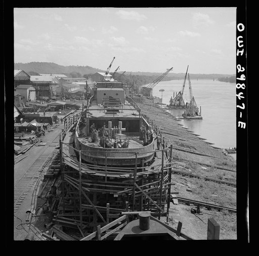 Point Pleasant, West Virginia. LT boats being built for the United States Army at the Marietta Manufacturing Company