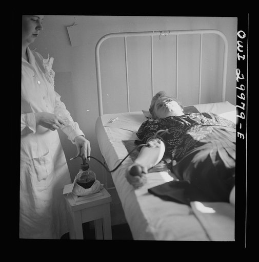 Untitled photo, possibly related to: Washington, D.C. Blood donor at the American Red Cross blood bank