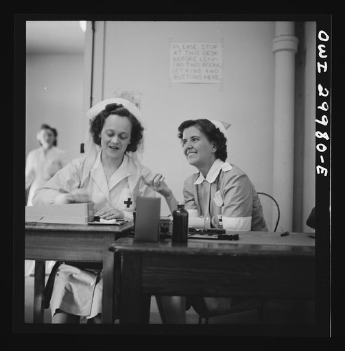 Untitled photo, possibly related to: Washington, D.C. Routine health examinations are given to all volunteer blood donors at the American Red Cross center