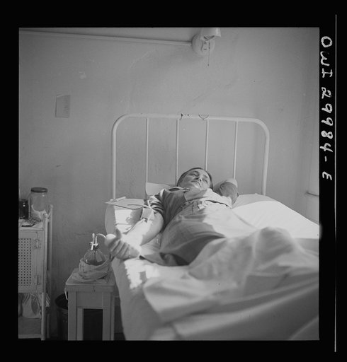 Untitled photo, possibly related to: Washington, D.C. Blood donor at the American Red Cross blood bank