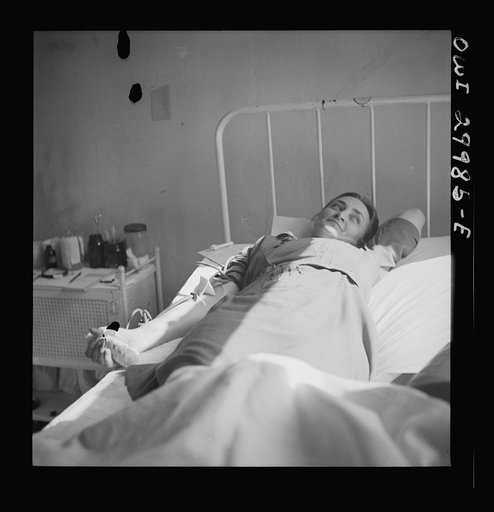 Untitled photo, possibly related to: Washington, D.C. Blood donor at the American Red Cross blood bank