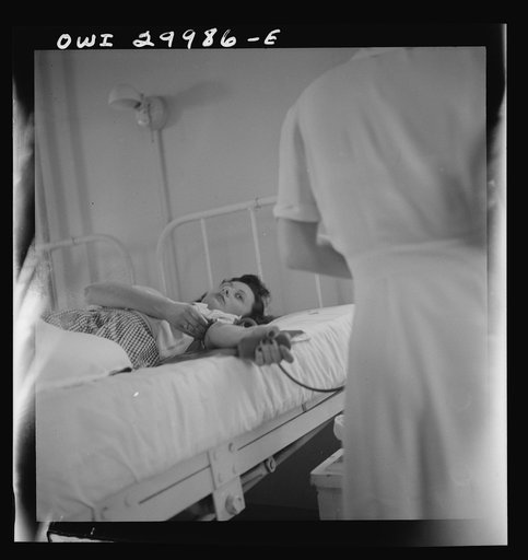 Washington, D.C. Blood donor at the American Red Cross blood bank
