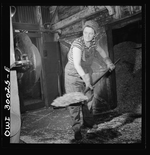 Pitcairn, Pennsylvania. Miss Mary DaVanzo, twenty-two, employed at the Pennsylvania Railroad steel car shop boiler room as a stationary firemen's helper, earning seventy-two cents per hour. She lives on a farm in nearby Delmont and was formerly a waitress in the Mercy Hospital, Pittsburgh