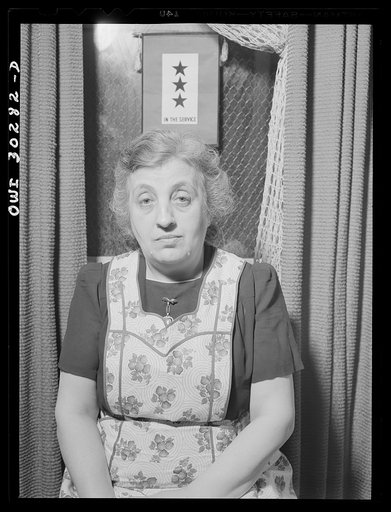 New York, New York. Mrs. Rose Carrendeno, Italian-American mother of six. Three sons are in the armed forces
