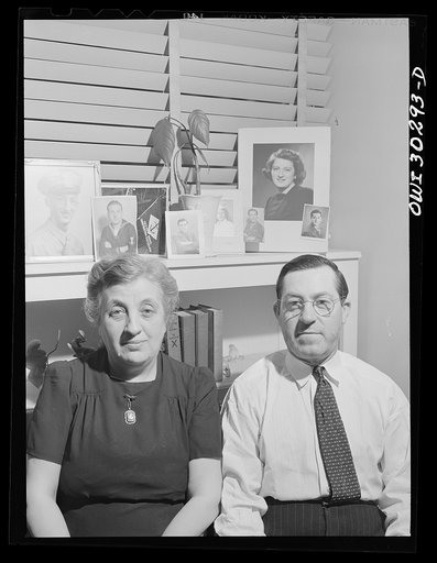 New York, New York. Mr. Andrew and Mrs. Rose Carrendeno, Italian-Americans who have three sons in the armed forces
