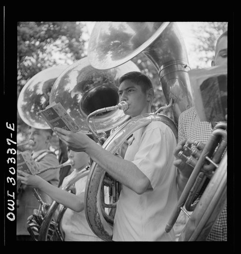 Gallipolis, Ohio. Young horn player at the Decoration Day ceremonies
