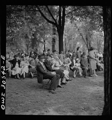 Untitled photo, possibly related to: Gallipolis, Ohio. Part of crowd at Decoration Day ceremonies