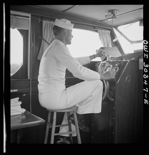 Gallipolis, Ohio. Pilot of Coast Guard boat