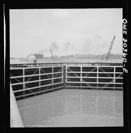 Gallipolis, Ohio(?). View of lock gates