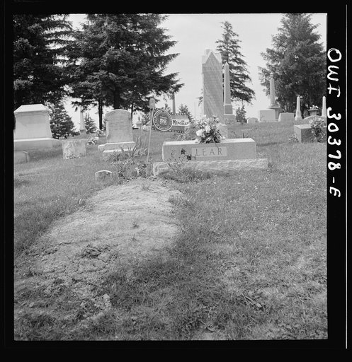 Grave decorated on Decoration Day