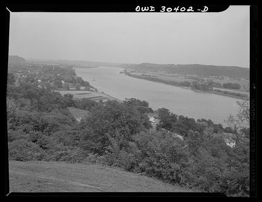 Looking towards Point Pleasant, West Virginia from Gallipolis, Ohio