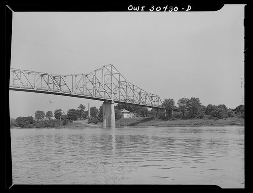 Bridge entering Point Pleasant, West Virginia, overlooking Kanawha River