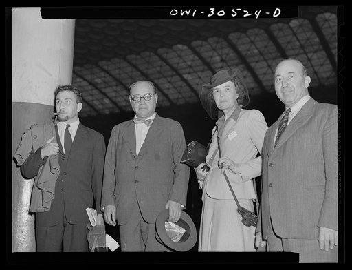Untitled photo, possibly related to: Hear address by President Roosevelt. Three delegates from Ethiopia to the United Nations Food Conference were included among the representative addressed by President Roosevelt Monday, June 7, 1943. The Ethipoian delegates, B. Tessema, Y. Deressa and A. Abebe (le