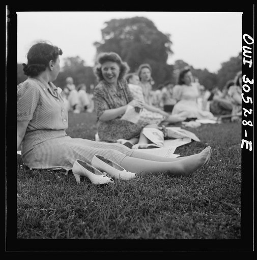 Untitled photo, possibly related to: Washington, D.C. Listening to the U.S. Army band play at a free concert in front of the Capitol