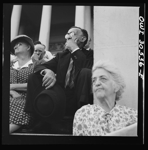 Untitled photo, possibly related to: Washington, D.C. Listening to the U.S. Army band play at a free concert in front of the Capitol