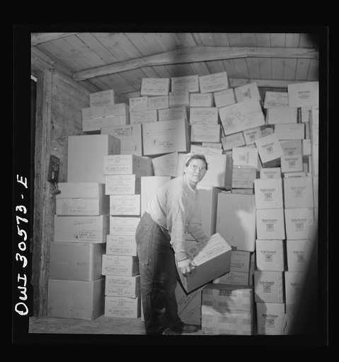 Untitled photo, possibly related to: Pitcairn, Pennsylvania. Mrs. Anna Matecko, a Lithuanian, mother of four children, employed as a stower of freight at the transfer service of the Pennsylvania Railroad, earns seventy cents per hour. Her husband, of Russian descent, is a coal miner