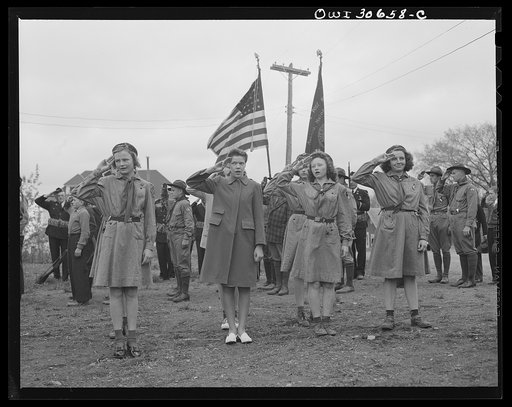 Ashland, Aroostook County, Maine. Singing the national anthem at the Memorial Day ceremonies