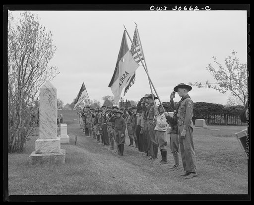 Ashland, Aroostook County, Maine. Saluting the dead of the first World War at the Memorial Day ceremonies