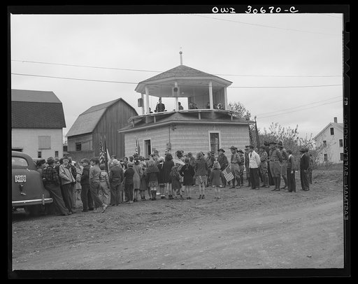 Ashland, Aroostook County, Maine. There were only boys and girls, women, and old men at the Memorial Day ceremonies. The parade marched through nearly deserted streets
