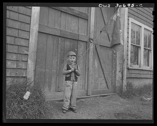 Ashland, Aroostook County, Maine. One small boy at the Memorial Day ceremonies was the only representative of Canadian war dead