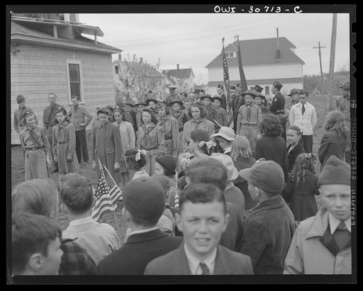 Untitled photo, possibly related to: Ashland, Aroostook County, Maine. Memorial Day ceremonies