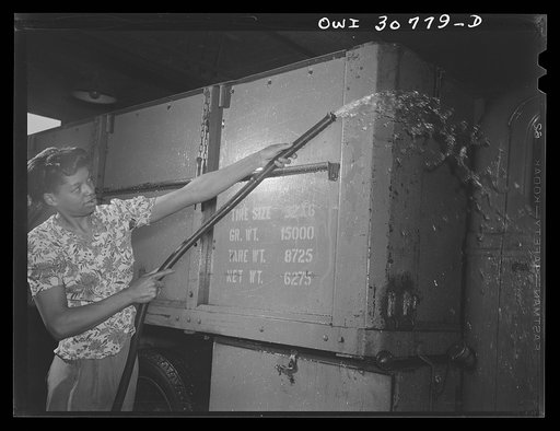 Untitled photo, possibly related to: Ruby Lois Robbins, thirty-one, employed as a car washer in a garage, earning fifty-five cents per hour. Pittsburgh, Pennsylvania. She formerly worked in a cigar store in Tuskegee, Alabama