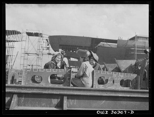 Beaumont, Texas. Women welders and welding inspector at the Pennsylvania shipyards