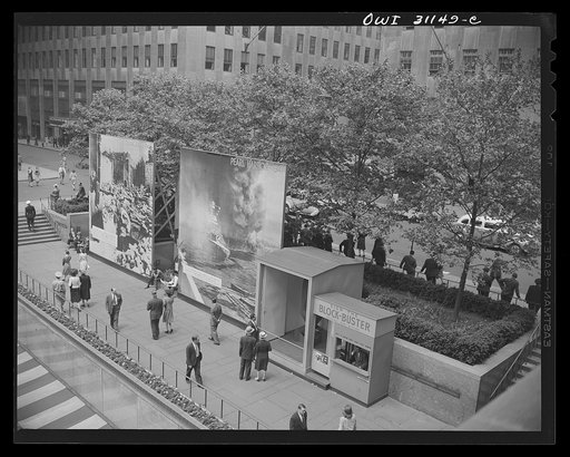 New York, New York. Nature of the enemy exhibition, designed by the OWI (Office of War Information) and installed on the plaza of Rockefeller Center