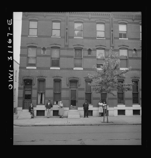 Baltimore, Maryland. Funeral of a merchant seaman. Mourning neighbors and friends